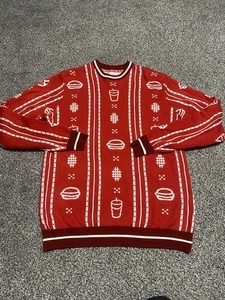 Chick-Fil-A Sweater Mens Ugly Christmas Holiday Sweater Cow Party Medium - Picture 1 of 12