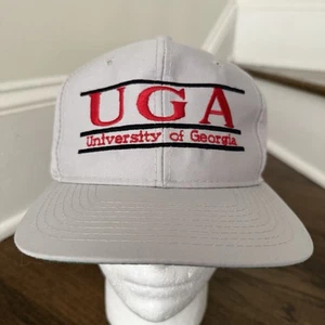 Adulto Unisex De Colección Años 90 UGA Georgia Bulldogs Gris El Juego Barra Dividida SnapBack - Imagen 1 de 12