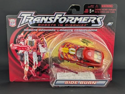 Transformers Robots In Disguise Side Burn SEALED Hasbro RID 2001 Red Super - Image 1 of 4
