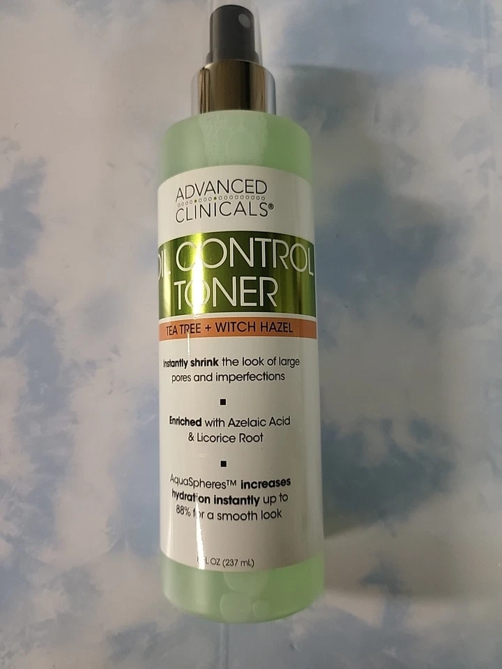 Toner controle de óleo Advanced Clinicals Tea Tree + Witch Hazel 8 fl. oz. (237 ml) - Imagem 1 de 1