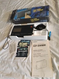 Odbiornik krótkiej fali Sony icf Sw800 Radio w pudełku, instrukcja, 4 karty i antena AN-61 - Zdjęcie 1 z 6