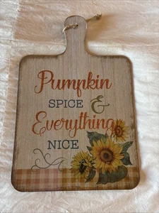 Nuovo! Insegna Tagliere "Spezie Zucca e Tutto Bello" Decorazione Casale Autunno - Foto 1 di 5