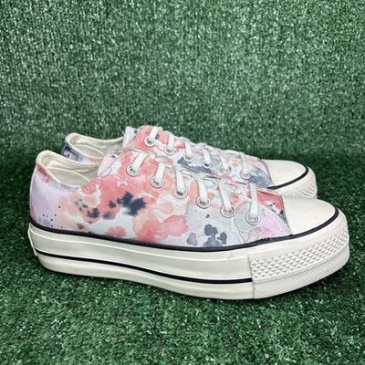 Converse Chuck Taylor All Star Platform Low Top Floral Lace Up Shoes Women’s 7.5 - Image 1 of 4