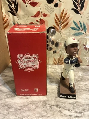 Atlanta Braves Hank Aaron 2003 Coca-Cola Publix Bobblehead MLB Foto 1 de 4