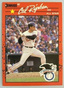1990 Cal Ripken Jr. Donruss All Star 676 MULTI-ERROR W/ 2 O's, FLECK, MLB PERF