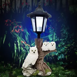 Owl Solar Lights Outdoor Garden,Solar Owls for Outdoors,Solar Powered Owl Garden - Picture 1 of 12