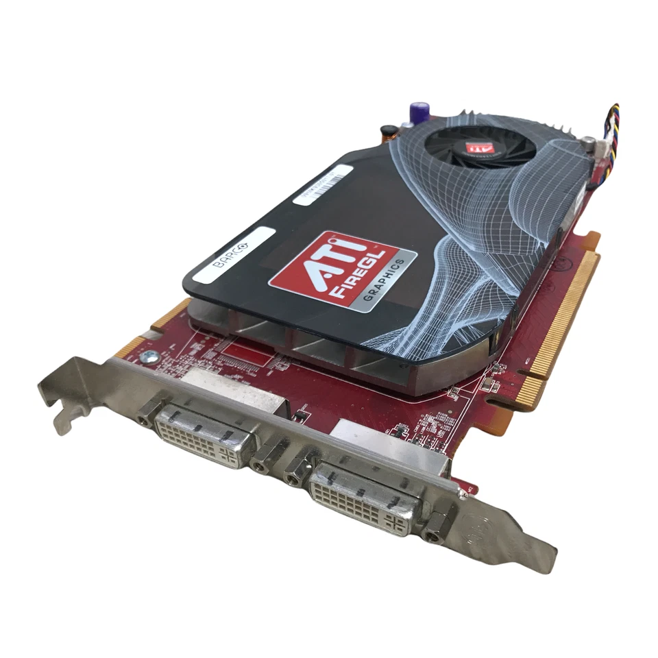 Barco ATI FireGL MXRT 5200 512MB GDDR4 2-DVI Full Height Video Card 102B1011021 - Image 1 of 4