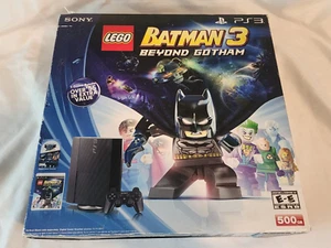 PlayStation 3 PS3 Super Slim Black 500GB LEGO Batman Works System Console CIB - Picture 1 of 9