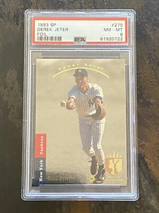 PSA 8 - 1993 Upper Deck SP Foil DEREK JETER Yankees RC #279 - HOF - INVEST NOW - Foto 1 di 4