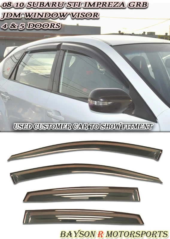 Se adapta a 08-14 Subaru Impreza WRX STI JDM Ventana Protector de Lluvia Viseras (Teñido) Foto 1 de 1