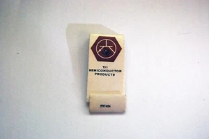 VINTAGE Texas Inst. 2N1404 Germanium TO-5 case original matchbook package - Picture 1 of 2