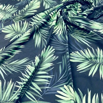 FREE SHIPPING Spandex Fabric Leaves Print Stretch 60"wide by yard for Swimwear - Image 1 of 4
