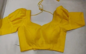 Beautiful puff Sleeves | Sweetheart Neck  Indian Women Blouse, Padded Sari Top - Picture 1 of 6