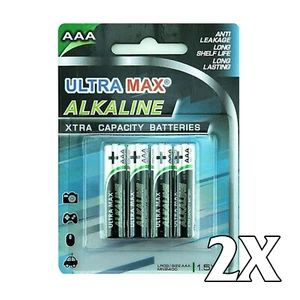 8X ULTRAMAX AAA ALKALINE BATTERIES LR03 MN2400 MICRO 1.5v - Picture 1 of 2