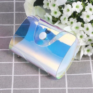Women Transparent Holder Bag Glitter Printing Multi-card Position Package Set - Picture 1 of 11