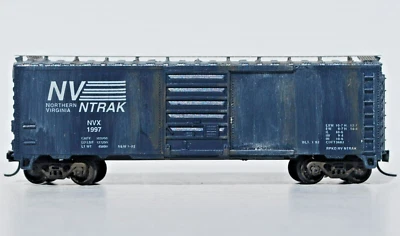 NV NTRAK. N Scale. 40' Box Car SSD, Etched R/Walk, MTL Trucks, Weathered. Atlas - Image 1 of 4