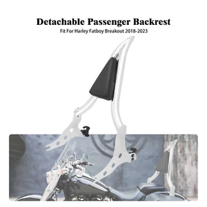 Chrome All-In-One Passenger Backrest Sissy Bars For Harley Breakout Fat Boy 18+ - Picture 1 of 17