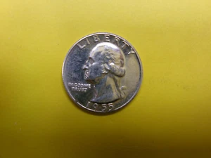 1955-P -AU- Washington Quarter Dollar. 0.9 Silver. USGM25SL - Picture 1 of 2