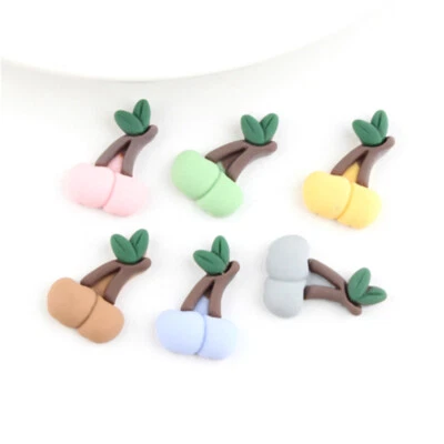 20 Mix Lot Flat Back Fruit Resin Embellishment Cherry For Crafts Decor 17*25mm - Image 1 of 4