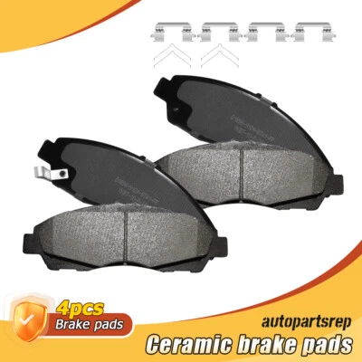 Front Ceramic Brake Pads W/ Hardware Kit for 2018 2019 2020 Chevrolet Traverse - Image 1 of 4
