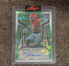2023 Leaft Metal darnell washington autograph 1 Of 1 Green