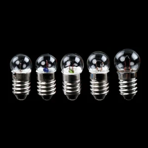 Miniature Lamp Light Bulb 1.5V 2.5V 3.8V 6V 12V E10 Screw Base Small Light Bulbs - Picture 1 of 14