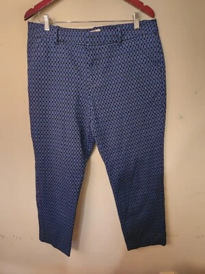 Merona Classic Stretch Extensible Womens Blue Black Pants sz 14  29-15 - Image 1 of 4