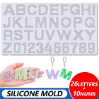 Alphabet Number Silicone Pendant Mold Necklace Jewelry Epoxy Resin Mould Diy New
