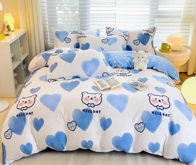 1 peça conjunto de capa de edredom queen size - padrão urso panda - Imagem 1 de 1