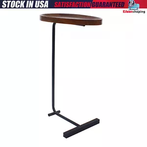 Small Side Table Narrow C Shaped End Table for Sofa Couch and Bed Bedroom - Picture 1 of 24