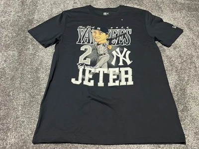 Camiseta New Era Derek Jeter New York Yankees Caricatura Para Hombre Talla Mediana Azul Foto 1 de 4