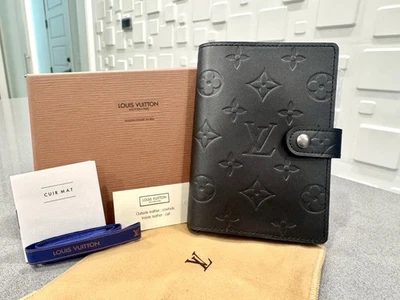 Auténtico LOUIS VUITTON Monograma Gris Mate Agenda PM Planificador Pasaporte Cubierta Foto 1 de 4