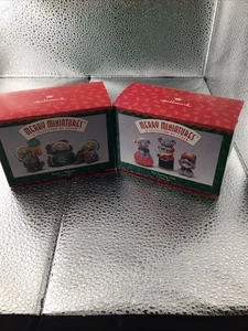 HALLMARK MERRY MINIATURES ORNAMENTS SET OF 2 1996 - Picture 1 of 11