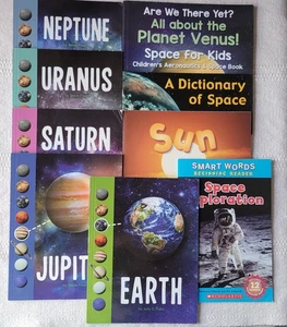 9 Kinder Weltraum Universum Buch Planeten Erde Sterne Venus Jupiter Saturn Uranus - Bild 1 von 10