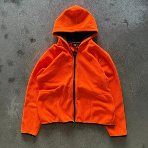 Vintage 90s Burly Camo Orange Hunting Workwear Fleece Hoodie Jacket - Medium - Bild 1 von 4