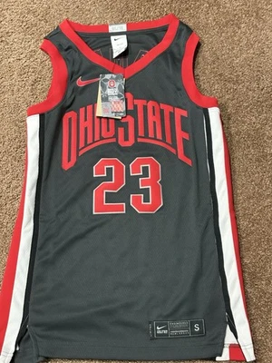 Camiseta de baloncesto Lebron James Ohio State nueva talla S 120 $ auténtica NCAA negra Foto 1 de 3