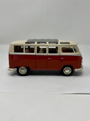 Литая модель игрушечного автомобиля фургона Kinsmart 1962 VW Volkswagen автобус 1:24 оранжевый размер 7 дюймов - Изображение 1 из 4