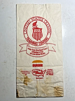Burger King 1980 United States Olympic Training Center Promotional Paper Bag - Image 1 of 3