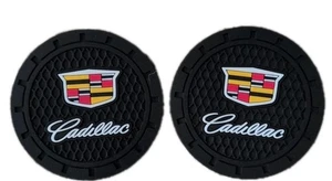 Cadillac Cup Holder Coasters, Black, Lot 2, NEW - Bild 1 von 1