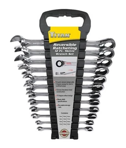 17365 12-Piece 12 Point 72 Tooth Metric Reversible Ratcheting Combination Wre... - Bild 1 von 5