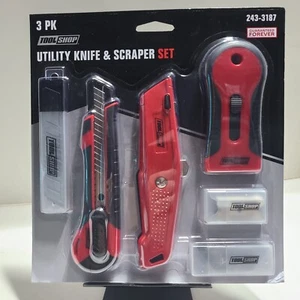 Utility Knife and Scraper Set 3-Pack with Blades by Tool Shop. - Picture 1 of 20