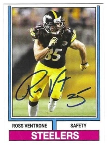 Autographed ROSS VENTRONE Custom Steelers card w/Show Ticket - Picture 1 of 1