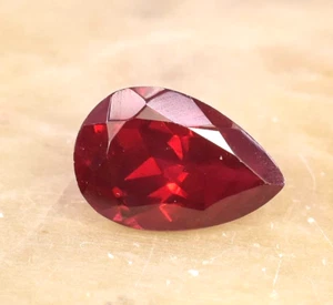 Rubí rojo natural de Mozambique 9,40 quilates forma de pera 14x11x7 mm piedra preciosa suelta genuina - Imagen 1 de 9