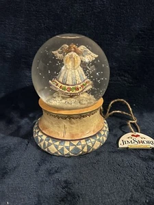 2007 Jim Shore ANGEL ON WING Musical Snow Globe “ANGELS WE HAVE HEARD ON HIGH” - Picture 1 of 5