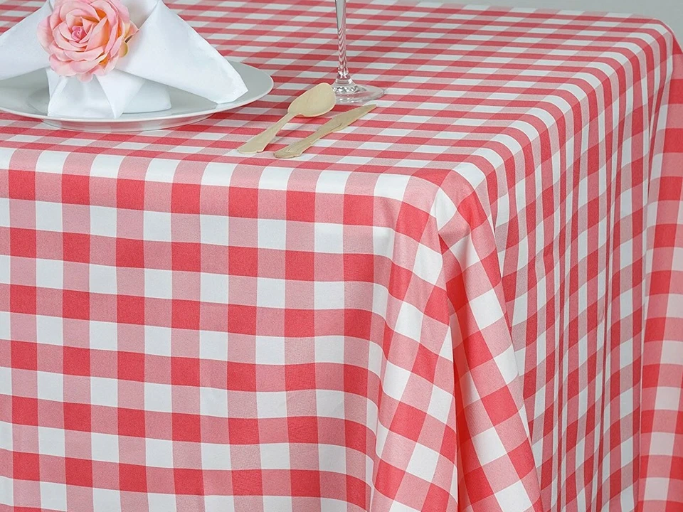 Poplin Gingham Checked Plaid Tablecloth for Picnic/Party/Dinner Special Events - Image 1 of 1