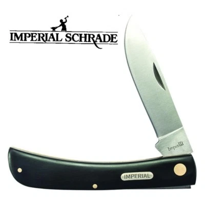 Schrade Imperial Large Sod Buster Folding Pocket Knife Black Handles NEW IMP22L - Image 1 of 3