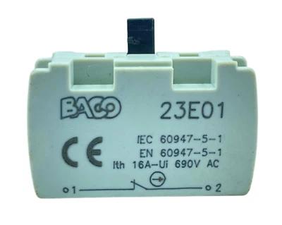 Baco 23 E 01 Bloque De Contacto Normalmente Cerrado 10A 400VAC A600 P300 - Imagen 1 de 4
