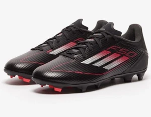 Botines de fútbol Adidas F50 League FG/MG negros rojos - Imagen 1 de 10