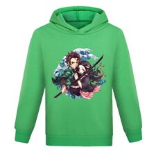 Anime Demon Slayer  Girl Boy  Hoodie Long Sleeve Top Sweatshirt Pullover Cosplay