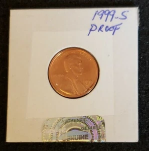 1999 S Lincoln Penny One-Cent Proof U.S. Mint Coin 1c Rd DCAM - Picture 1 of 4